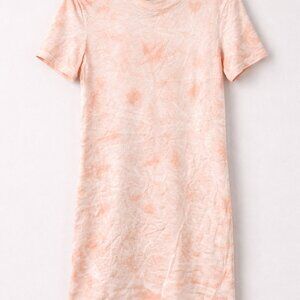 Roots Peach White Tie Dye T-Shirt Dress Mini XS